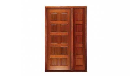 10 panel: single door + sidelight on right