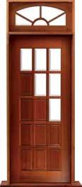 15 panel diagonal: door in frame