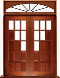 15 panel diagonal: door in frame