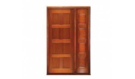 8 panel: single door + sidelight on right