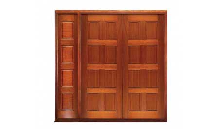 8 panel: double door + sidelight on left