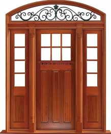 ashgrove: single door +  two sidelights