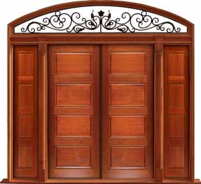 horizontal 4 panel: single door + sidelight on left