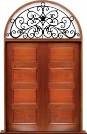 horizontal 4 panel: single door + sidelight on left