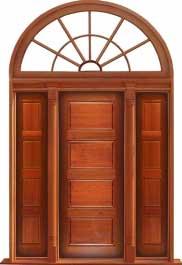 horizontal 4 panel: single door + sidelight on left