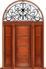 horizontal 4 panel: single door + sidelight on left