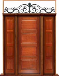 horizontal 4 panel: single door + sidelight on right