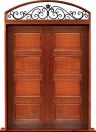 horizontal 4 panel: single door + sidelight on left