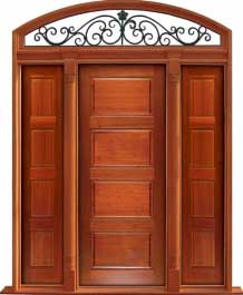 horizontal 4 panel: single door + sidelight on left