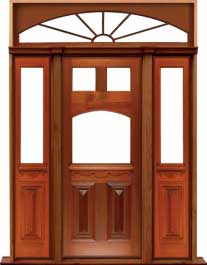 queen anne: single door + sidelight on left