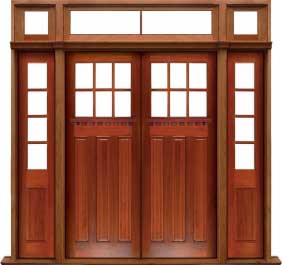 ashgrove: single door +  two sidelights