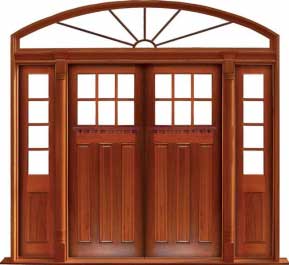 ashgrove: single door +  two sidelights