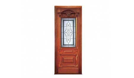 chateau leadlight: door in frame