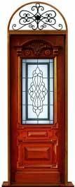 chateau leadlight: door in frame