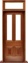 glazed cricket bat: single door + sidelight on right