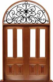 glazed cricket bat: single door + sidelight on right