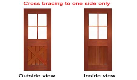 hampton cross brace 4 light: door only