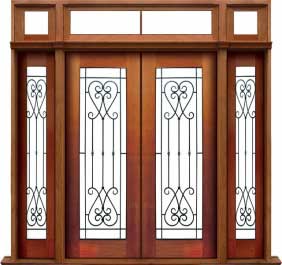 iron grille: double door