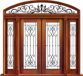 iron grille: double door