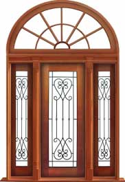 iron grille: double door