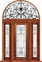 iron grille: double door
