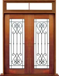 iron grille: double door