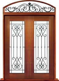 iron grille: double door