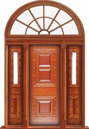 mediterranean: double door + sidelight on left