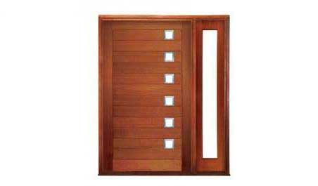 newport pivot: single door + sidelight on right