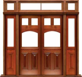 queen anne: single door + sidelight on left