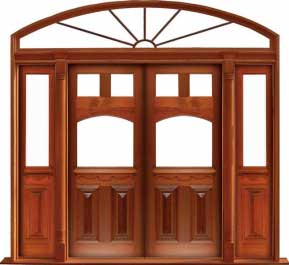 queen anne: single door + sidelight on left