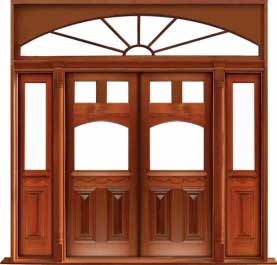 queen anne: single door + sidelight on left