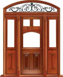 queen anne: single door + sidelight on left