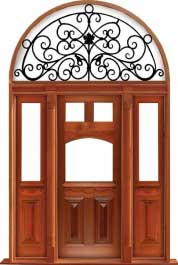 queen anne: single door + sidelight on left