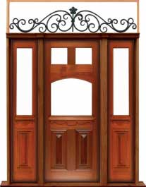 queen anne: single door + sidelight on left