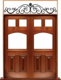 queen anne: single door + sidelight on left