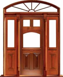 queen anne: single door + sidelight on left