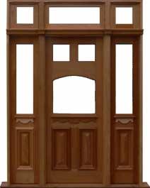 queen anne: single door + sidelight on left