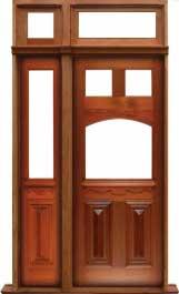 queen anne: single door + sidelight on left