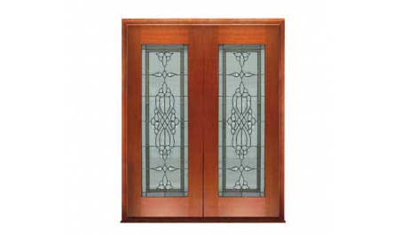 regent leadlight: double door