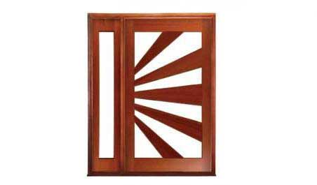 sunrise pivot: single door + sidelight on left