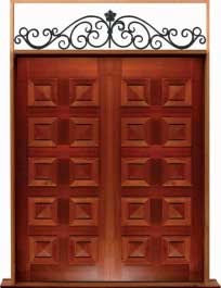 tessellated bat: door in frame