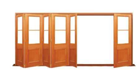 victorian twin light: six door bifold - 5 one way + 1 flapper